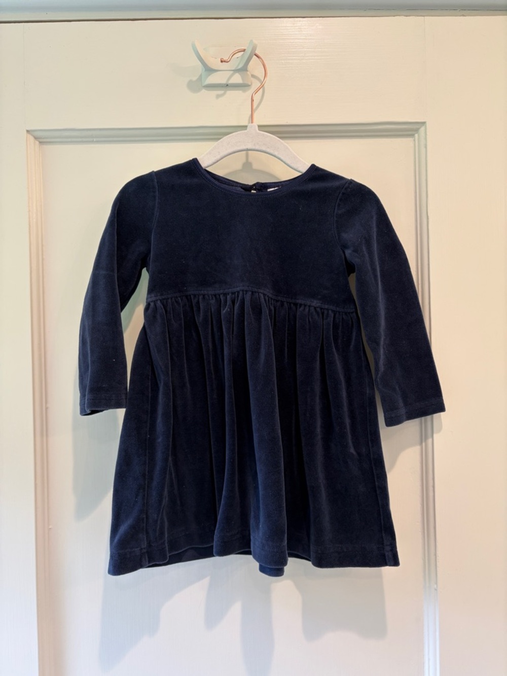 Hanna Andersson Navy Blue Velvet Dress 18-24 months